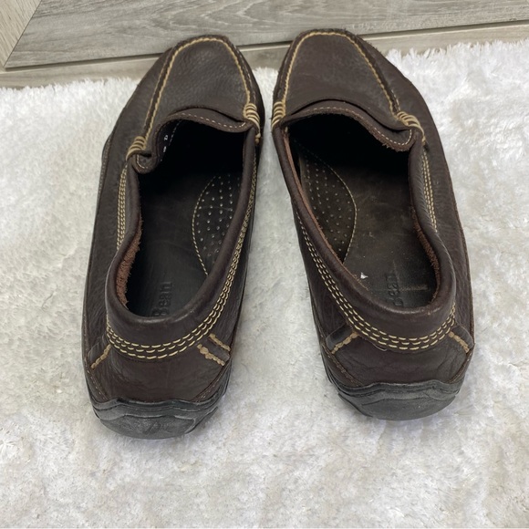 LL Bean Men's VIBRAM Pebble Grain Leather Driving Moccasin Loafers 8.5 - Picture 4 of 10